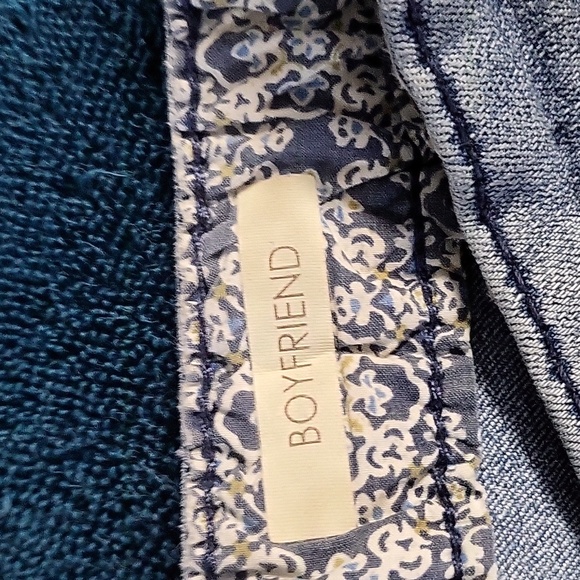 Denim embroidered vintage American size 10 stretch boyfriend jeans - Picture 5 of 5